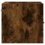 Mesita de noche con puerta de vidrio roble ahumado 35x37x35 cm by , Nightstands - Ref: Foro24-836470, Price: 30,72 €, Discoun...