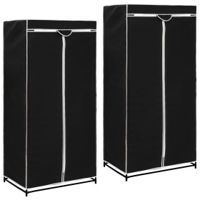 2 black cabinets 75x50x160 cm by vidaXL, Wardrobes - Ref: Foro24-282441, Price: 47,82 €, Discount: %