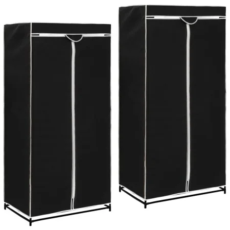 Armarios 2 unidades negro 75x50x160 cm de vidaXL, Armarios roperos - Ref: Foro24-282441, Precio: 47,23 €, Descuento: %
