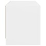 Mueble de TV con puertas de vidrio blanco 68x37x42 cm de , Muebles TV - Ref: Foro24-836357, Precio: 39,40 €, Descuento: %
