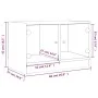 TV-Möbel mit weißen Glastüren 68x37x42 cm von , TV-Möbel - Ref: Foro24-836357, Preis: 38,80 €, Rabatt: %
