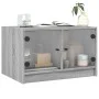 Mesa de centro con puertas de vidrio gris Sonoma 68x50x42 cm by , Coffee table - Ref: Foro24-836369, Price: 45,16 €, Discount: %