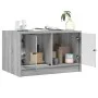 Mesa de centro con puertas de vidrio gris Sonoma 68x50x42 cm by , Coffee table - Ref: Foro24-836369, Price: 45,16 €, Discount: %