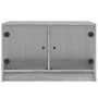 Mesa de centro con puertas de vidrio gris Sonoma 68x50x42 cm by , Coffee table - Ref: Foro24-836369, Price: 45,16 €, Discount: %