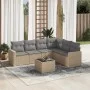 Set sofás de jardín 7 piezas y cojines ratán sintético beige de , Conjuntos de jardín - Ref: Foro24-3219009, Precio: 441,64 €...
