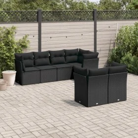 7-piece garden dining set and black synthetic rattan cushions by , Garden sets - Ref: Foro24-3249734, Price: 492,85 €, Discou...