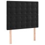 Cabeceros 2 unidades de terciopelo negro 100x5x78/88 cm