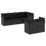 7-teiliges Garten-Essset und schwarze Kissen aus synthetischem Rattan von , Gartensets - Ref: Foro24-3249734, Preis: 495,13 €...
