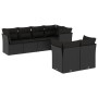Set de comedor de jardín 7 pzas y cojines ratán sintético negro de , Conjuntos de jardín - Ref: Foro24-3249734, Precio: 510,10 €