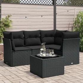 5-piece garden furniture set and black synthetic rattan cushions by , Garden sets - Ref: Foro24-3249424, Price: 342,51 €, Dis...
