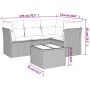 5-teiliges Gartenmöbel-Set und schwarze synthetische Rattankissen von , Gartensets - Ref: Foro24-3249424, Preis: 354,15 €, Ra...