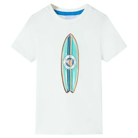 Short-sleeved children's t-shirt in cream color, size 128. by , Kids T-shirts - Ref: Foro24-11812, Price: 8,12 €, Discount: %