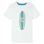 Short-sleeved children's t-shirt in cream color, size 128. by , Kids T-shirts - Ref: Foro24-11812, Price: 8,12 €, Discount: %