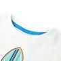 Short-sleeved children's t-shirt in cream color, size 128. by , Kids T-shirts - Ref: Foro24-11812, Price: 8,12 €, Discount: %