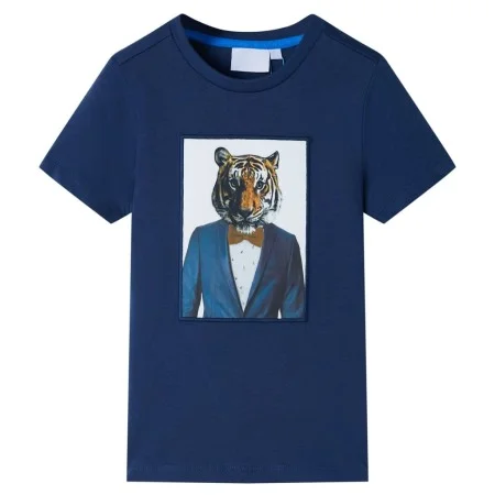 Dark blue short-sleeved children's t-shirt 140 by , Kids T-shirts - Ref: Foro24-11943, Price: 8,32 €, Discount: %