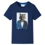 Dark blue short-sleeved children's t-shirt 140 by , Kids T-shirts - Ref: Foro24-11943, Price: 8,32 €, Discount: %