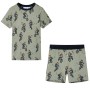 Pijama de manga corta infantil caqui claro 128 de , Pijamas de niños - Ref: Foro24-11867, Precio: 10,93 €, Descuento: %