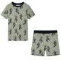 Pijama de manga corta infantil caqui claro 128 de , Pijamas de niños - Ref: Foro24-11867, Precio: 11,24 €, Descuento: %