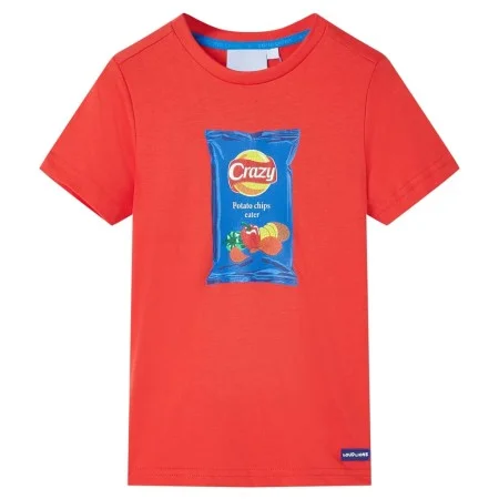 Kinder-Kurzarm-T-Shirt rot 116 von , Kinder-T-Shirts - Ref: Foro24-11841, Preis: 7,88 €, Rabatt: %