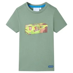 Khakifarbenes Kinder-Kurzarm-T-Shirt 116 von , Kinder-T-Shirts - Ref: Foro24-11836, Preis: 7,88 €, Rabatt: %