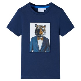 Dark blue short-sleeved children's t-shirt 104 by , Kids T-shirts - Ref: Foro24-11940, Price: 8,41 €, Discount: %