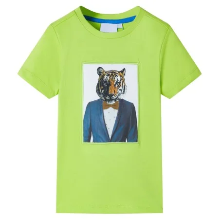 Children's short-sleeved t-shirt in lime color 104 by , Kids T-shirts - Ref: Foro24-11935, Price: 8,32 €, Discount: %