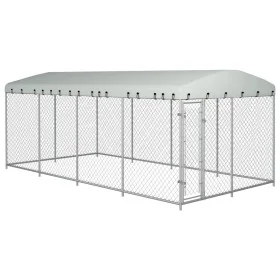 Außenzwinger mit Dach 8x4x2,3 m von vidaXL, Hundehütten und Zäune - Ref: Foro24-144937, Preis: 730,71 €, Rabatt: %