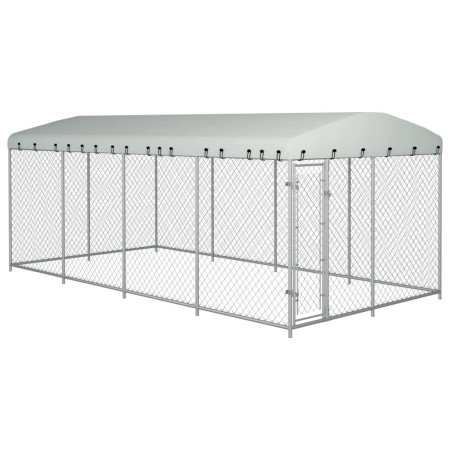 Außenzwinger mit Dach 8x4x2,3 m von vidaXL, Hundehütten und Zäune - Ref: Foro24-144937, Preis: 692,25 €, Rabatt: %