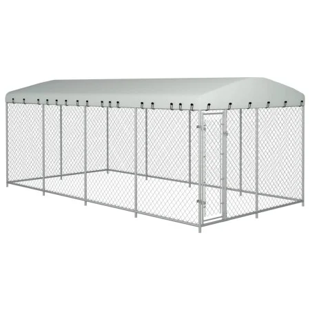 Outdoor kennel with roof 8x4x2.3 m by vidaXL, Dog kennels and fences - Ref: Foro24-144937, Price: 731,75 €, Discount: %