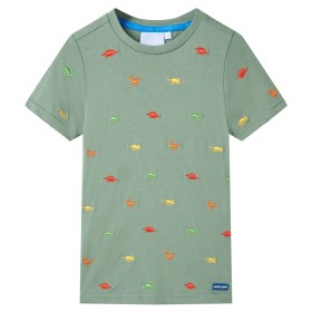 Kurzarm-Kinder-T-Shirt in Khaki, Größe 128. von , Kinder-T-Shirts - Ref: Foro24-11767, Preis: 9,72 €, Rabatt: %
