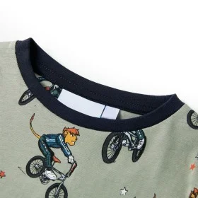 Kurzarm-Kinderpyjama in hellem Khaki, Größe 140. von , Kinderpyjamas - Ref: Foro24-11868, Preis: 11,24 €, Rabatt: %