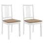 Esszimmerstühle mit Kissen, 2 Einheiten, weißes Massivholz von , Essstühle - Ref: Foro24-247634, Preis: 98,86 €, Rabatt: %