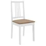 Dining chairs with cushions 2 units white solid wood by , dining chairs - Ref: Foro24-247634, Price: 98,86 €, Discount: %