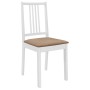 Esszimmerstühle mit Kissen, 2 Einheiten, weißes Massivholz von , Essstühle - Ref: Foro24-247634, Preis: 115,59 €, Rabatt: %