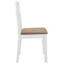Dining chairs with cushions 2 units white solid wood by , dining chairs - Ref: Foro24-247634, Price: 98,86 €, Discount: %