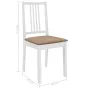 Esszimmerstühle mit Kissen, 2 Einheiten, weißes Massivholz von , Essstühle - Ref: Foro24-247634, Preis: 98,86 €, Rabatt: %