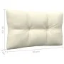 Garten-Ecksofa und Kissen massives Zirbenholz creme von , Modulare Sofas für den Außenbereich - Ref: Foro24-806628, Preis: 11...