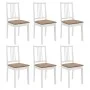 Dining chairs with white solid wood cushions 6 units by , dining chairs - Ref: Foro24-276405, Price: 307,12 €, Discount: %