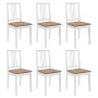 Esszimmerstühle mit weißen Massivholzkissen, 6 Stück von , Essstühle - Ref: Foro24-276405, Preis: 331,03 €, Rabatt: %