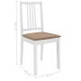 Esszimmerstühle mit weißen Massivholzkissen, 6 Stück von , Essstühle - Ref: Foro24-276405, Preis: 331,03 €, Rabatt: %