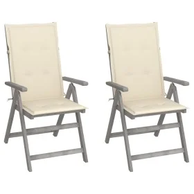 Liegende Gartenstühle, 2 Stück, Kissen aus massivem Akazienholz von , Gartenstühle - Ref: Foro24-3064700, Preis: 153,44 €, Ra...