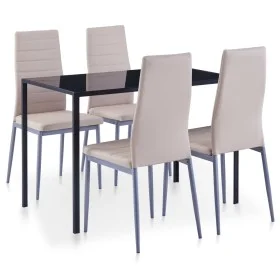 Cappuccino 5-teiliges Esstisch- und Stuhlset von , Möbelsets für Küchen und Esszimmer - Ref: Foro24-281701, Preis: 182,99 €, ...