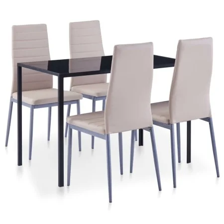 Cappuccino 5-piece dining table and chairs set by , Furniture sets for kitchens and dining rooms - Ref: Foro24-281701, Price:...