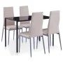 Cappuccino 5-piece dining table and chairs set by , Furniture sets for kitchens and dining rooms - Ref: Foro24-281701, Price:...