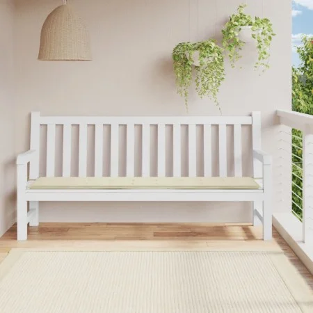 Garden bench cushion Oxford fabric cream 200x50x3 cm by , Cushions for chairs and sofas - Ref: Foro24-47609, Price: 27,91 €, ...