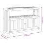 Mesa consola de jardín madera maciza acacia 110x35x75 cm