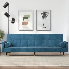 Schlafsofa mit blauen Samtkissen von , Sofas - Ref: Foro24-351856, Preis: 326,93 €, Rabatt: %