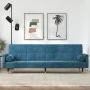Sofá cama con cojines terciopelo azul de , Sofás - Ref: Foro24-351856, Precio: 326,89 €, Descuento: %