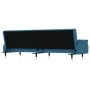 Sofá cama con cojines terciopelo azul de , Sofás - Ref: Foro24-351856, Precio: 326,89 €, Descuento: %
