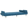 Sofá cama con cojines terciopelo azul by , Sofas - Ref: Foro24-351856, Price: 332,91 €, Discount: %